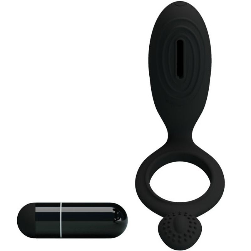 Anneau Vibrant Pénien Ethel Noir - Pretty Love