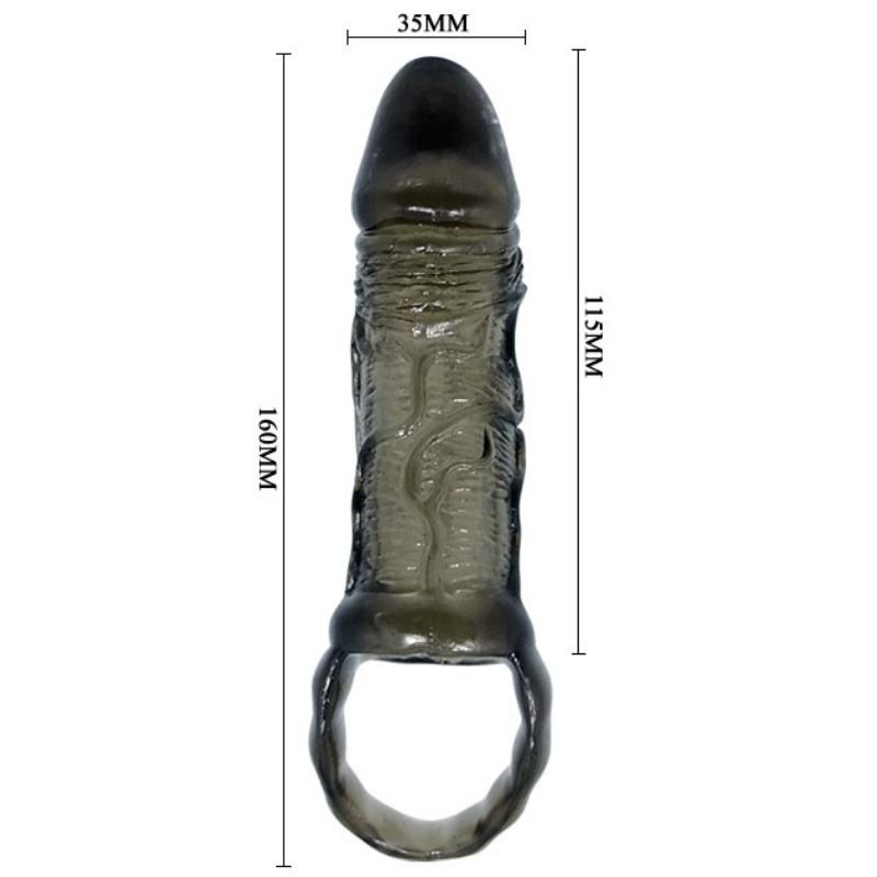 Baile - Gaine Pénis avec Anneau Testiculaire 11,5 cm - Noir