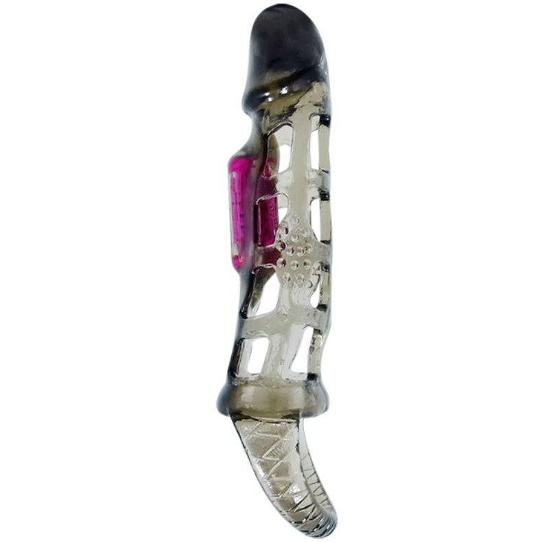 Baile - Gaine Pénis Vibrant avec Anneau Testiculaire 13,5 cm - Noir