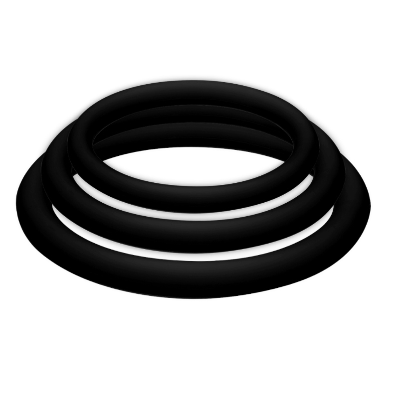 Kit 3 Anneaux Péniens PotenzPlus Noir S/M/L - JoyDivision