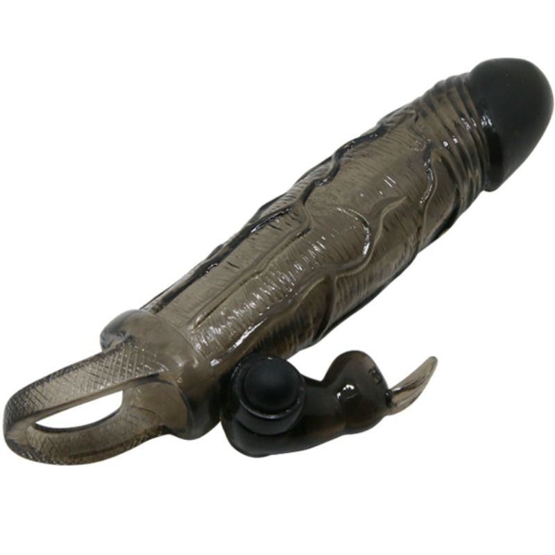 Baile - Gaine à Pénis Vibrant avec Lapin Noir - 16,5 cm