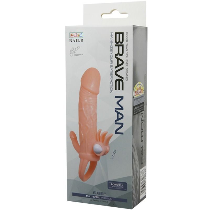 Baile - Gaine à Pénis Vibrant avec stimulation Clitoris - 16,5 cm