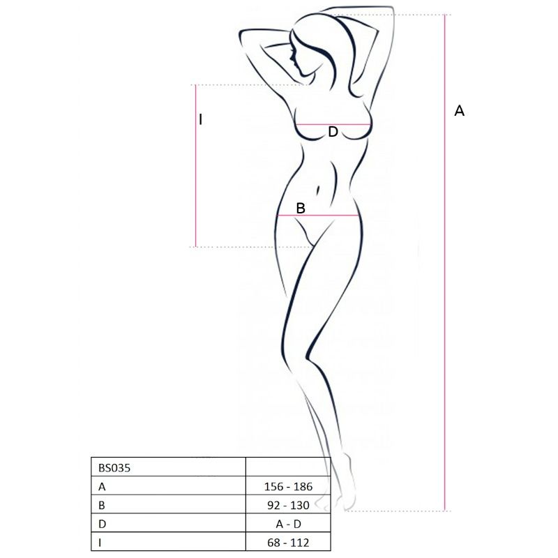 Bodystocking Résille Passion BS035 Noir Taille Unique - Passion