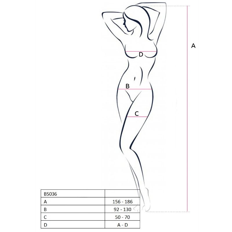 Bodystocking Résille Passion BS036 Rouge - Passion