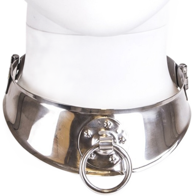 Collier de soumission avec anneau chromé - Metal Hard - METAL HARD