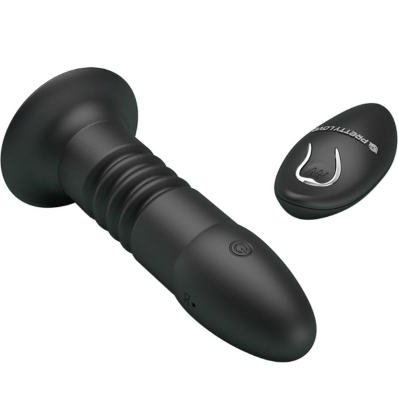 Plug Anal Vibrant Va-et-Vient Noir - Pretty Love