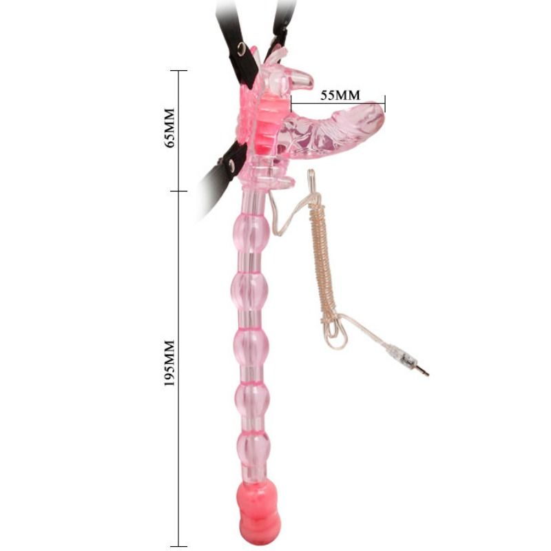Baile - Vibromasseur Papillon Stimulant Simultanément Vagin / Clitoris / Anus