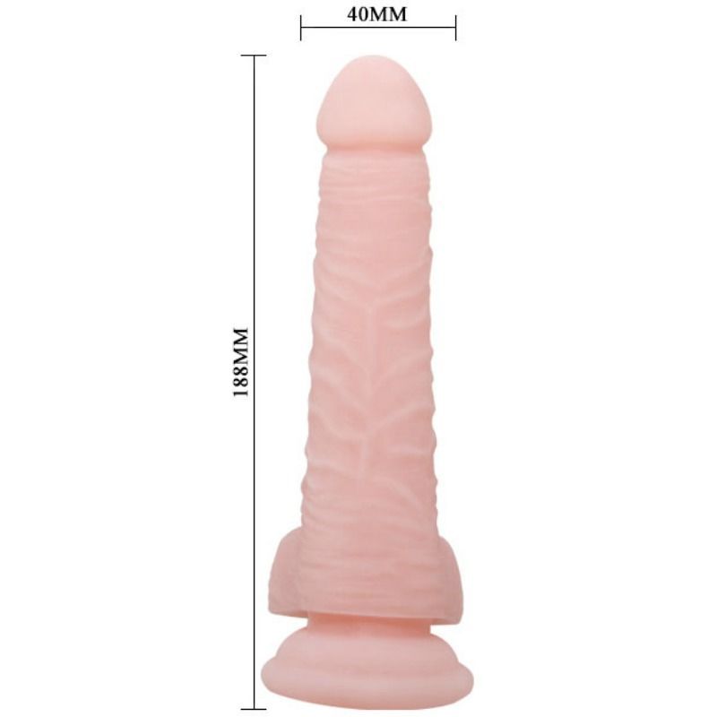 Baile - Gode avec Ventouse Réaliste Naturel - 18,8 cm