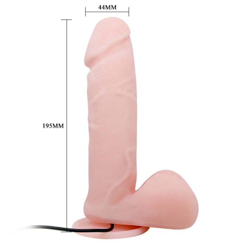 Baile - Gode Vibrant avec Ventouse Réaliste Oliver - 19,5 cm