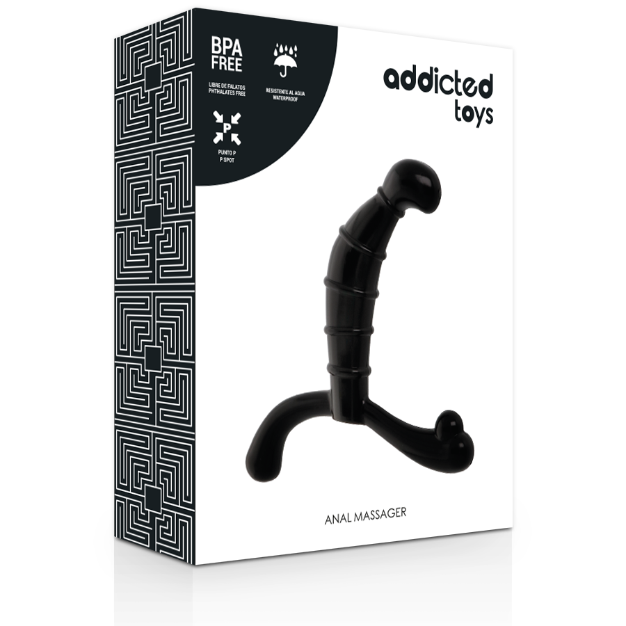 Masseur Prostatique Plaisir Anal Noir - Addicted Toys