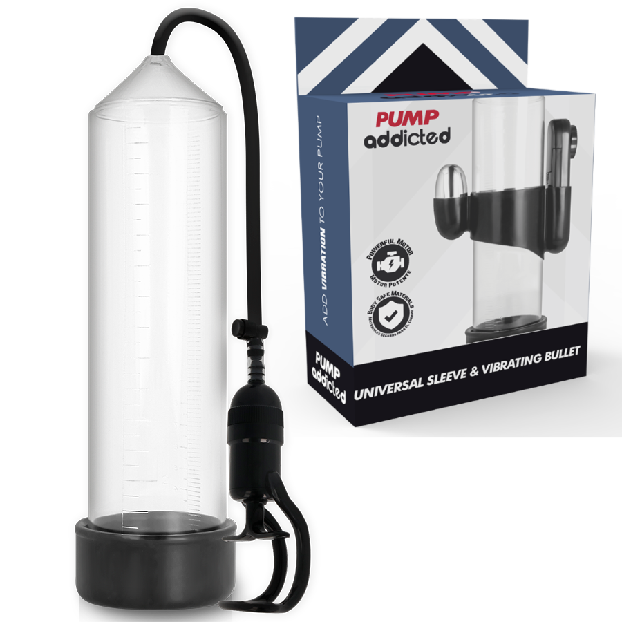Pompe à pénis vibrante Rx5 transparente - Pump Addicted - PUMP ADDICTED