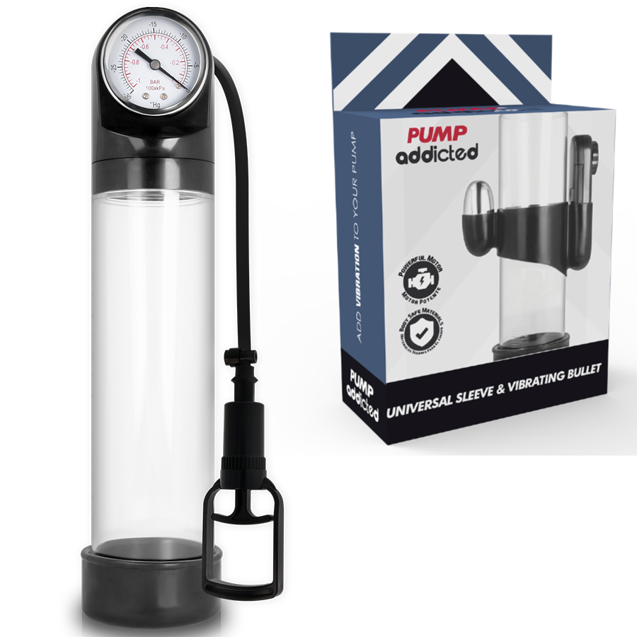 Pompe à pénis vibrante RX9 transparente - Pump Addicted - PUMP ADDICTED