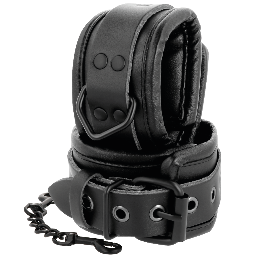 Darkness – Menottes de Cheville simili-cuir Noir