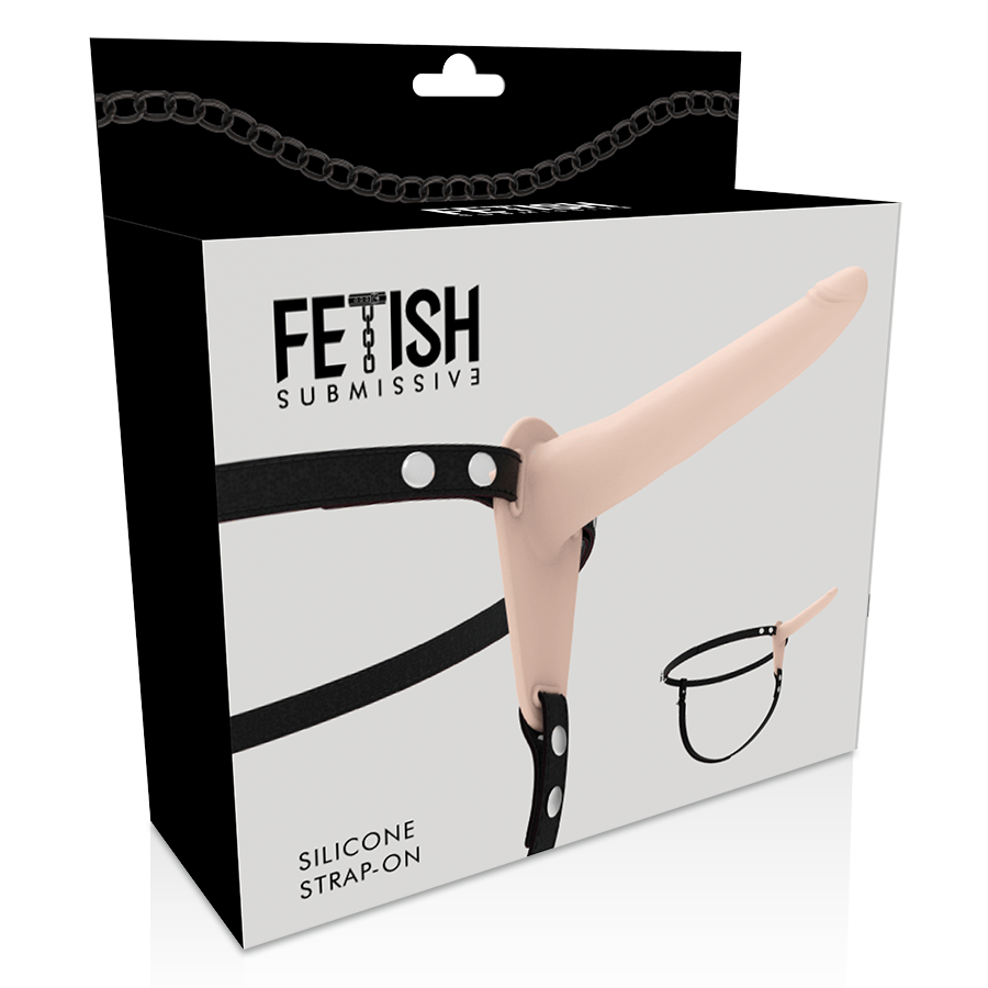 Fetish Submissive - Gode Ceinture Femme en silicone Beige / 15 cm