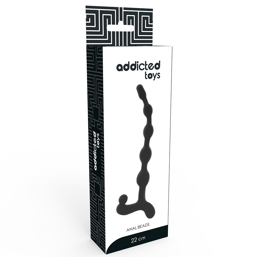 Chapelet Anal Perles Anales 22cm Noir - Addicted Toys
