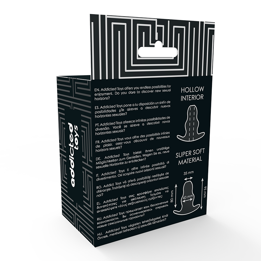 Plug Anal Tunnel Dilatateur 9,5 cm Transparent - Addicted Toys