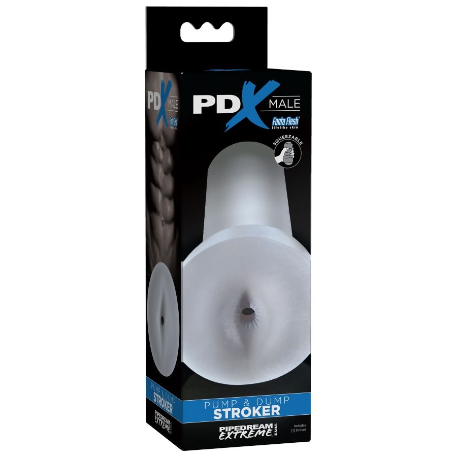 Masturbateur PDX Male Poussoir Pompe et Dump Transparent