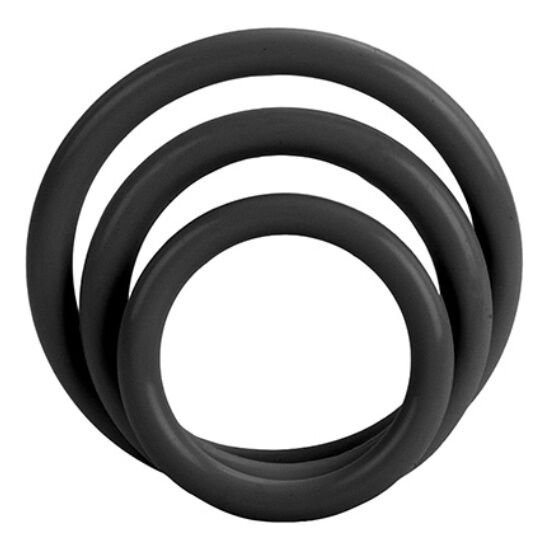 Kit Anneaux Péniens Tri-Anneau Noir - Calexotics