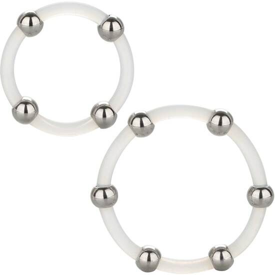 Anneaux Péniens Perlés Acier Set L/XL - Calexotics