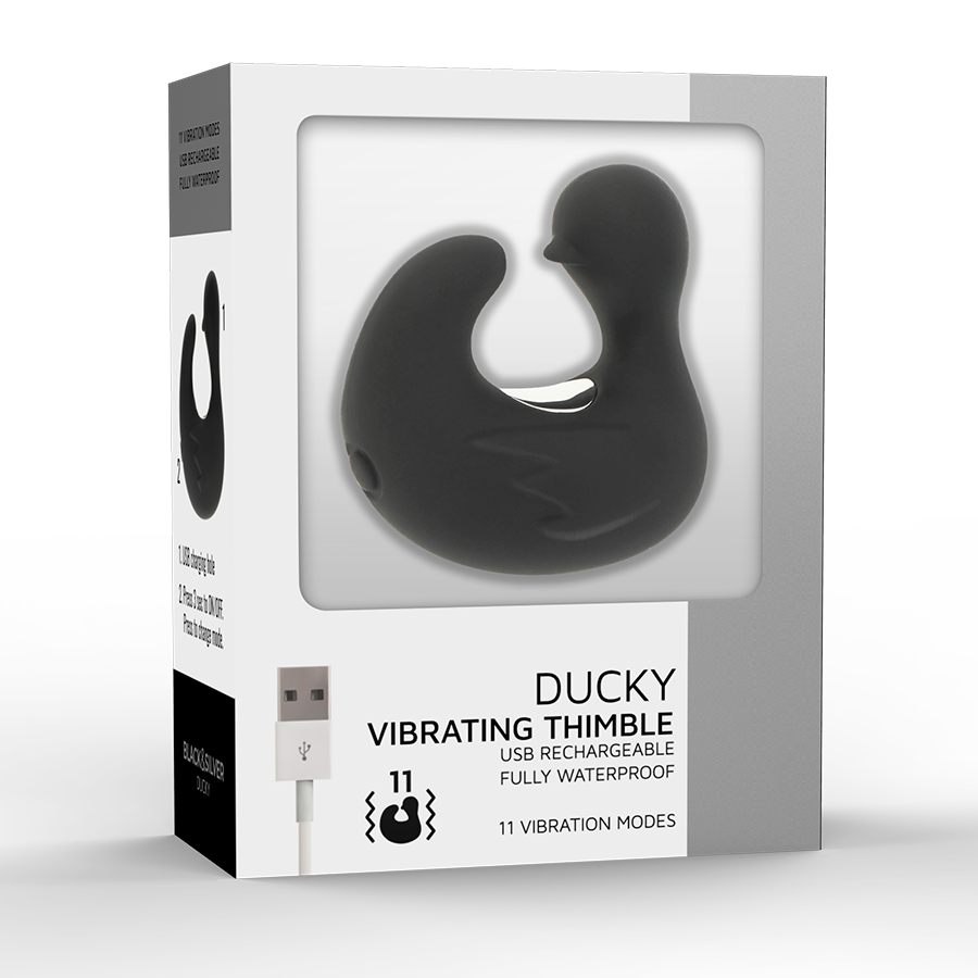 Stimulateur Ducky Rechargeable Noir - Black&Silver