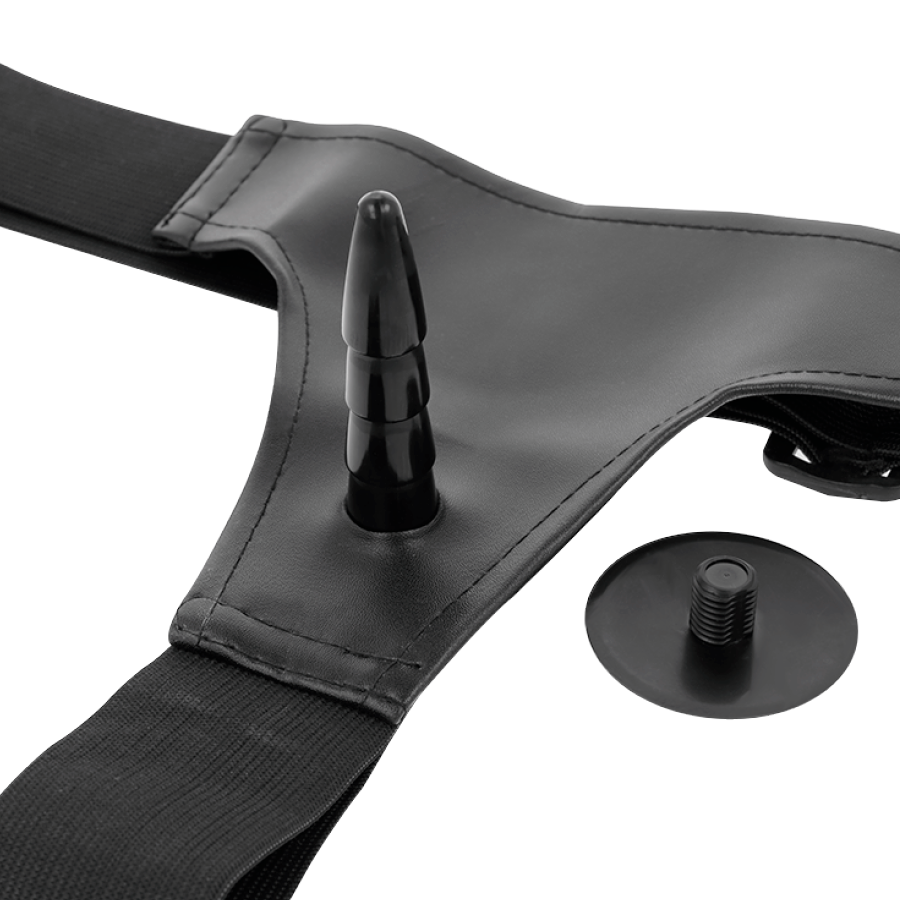 Harness Attraction – Gode ceinture stimulation point G avec vibromasseur – 15,5 cm