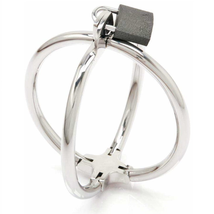 Metal Hard - Menottes Croissées en Acier Inoxydable BDSM