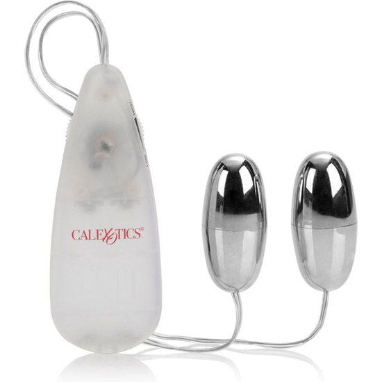 Balles Vibrantes Duo Argentées Multi-Vitesses - Calexotics