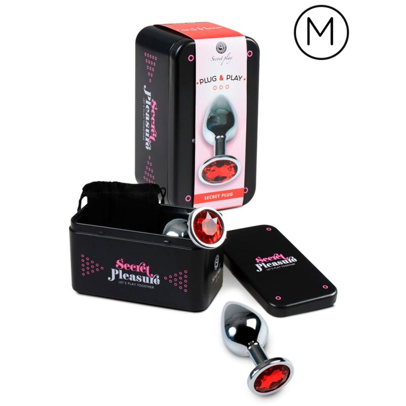 Secret Play - Plug Métal Bijou Rouge - Taille M