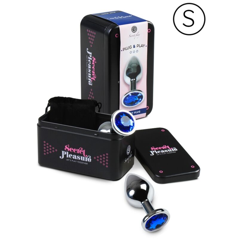 Secret Play - Plug Métal Bijou Bleu - Taille S