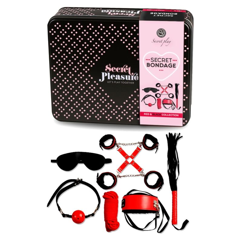Secret Play - Coffret de Bondage Secret Pleasure - Rouge