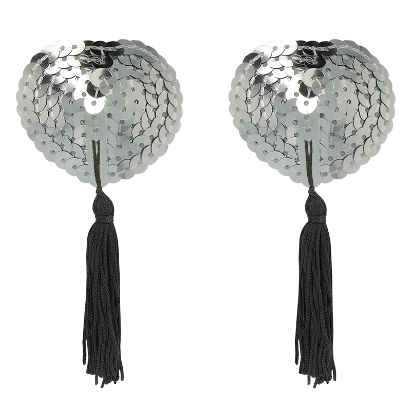 Cache-Tétons Chic Desire Argent à Paillettes - Coquette