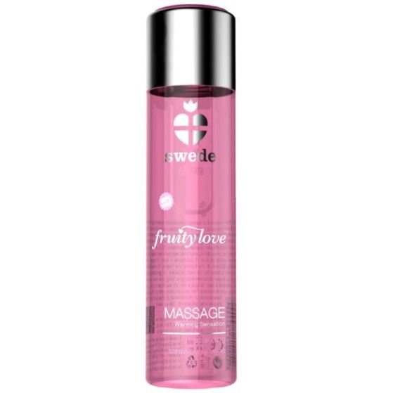 Huile Massage Fruity Love Fraises Champagne Chauffante - Swede - SWEDE