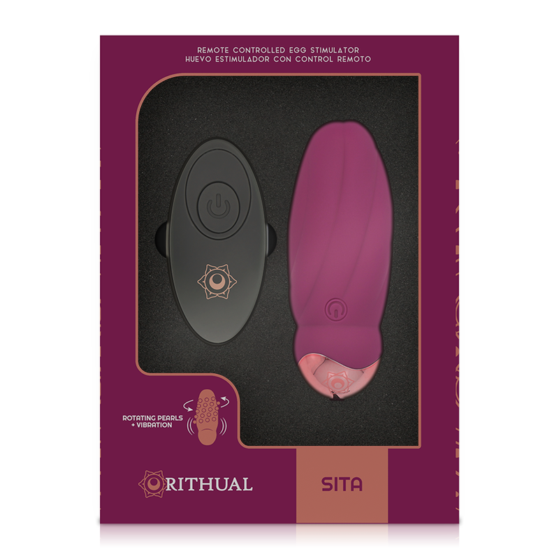 Rithual – Oeuf vibrant avec Perles Rotatives – Violet