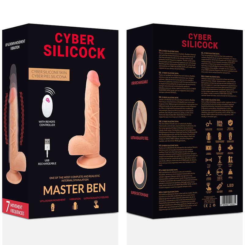 Gode Réaliste Vibrant Cyber Silicock Master Ben 23,88 cm