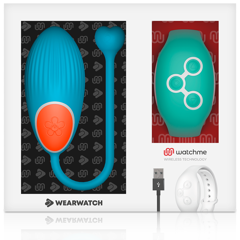 Wearwatch – Oeuf vibrant avec bracelet télécommandé – Bleu/Vert
