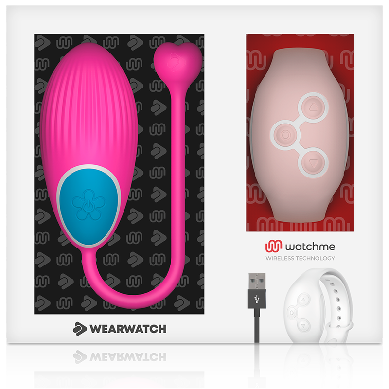 Wearwatch – Oeuf vibrant avec bracelet télécommandé – Rose/Fuchsia