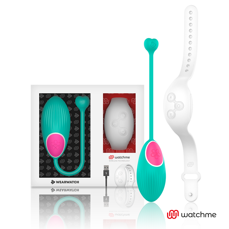 Wearwatch – Oeuf vibrant avec bracelet télécommandé – Bleu/Blanc
