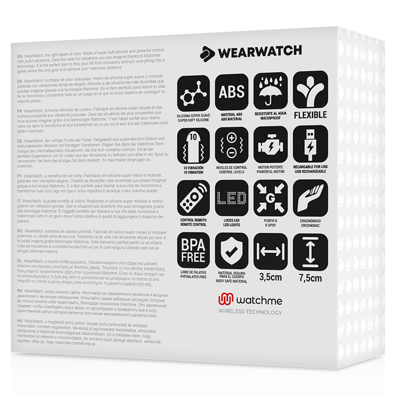 Wearwatch – Oeuf vibrant avec bracelet télécommandé – Bleu/Noir