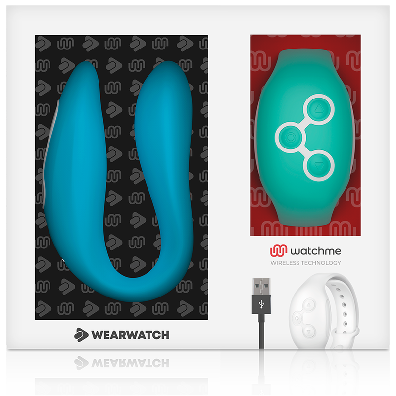 Vibromasseur couple WearWatch Dual indigo/eau de mer - WearWatch - WEARWATCH