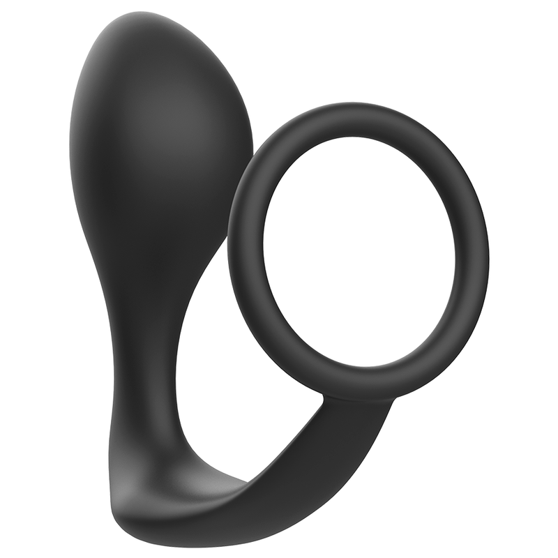 Stimulateur Prostate avec Cockring Annal Noir - Addicted Toys